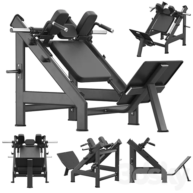 DHZ Fitness E-7057 Hack Machine 3DS Max Model