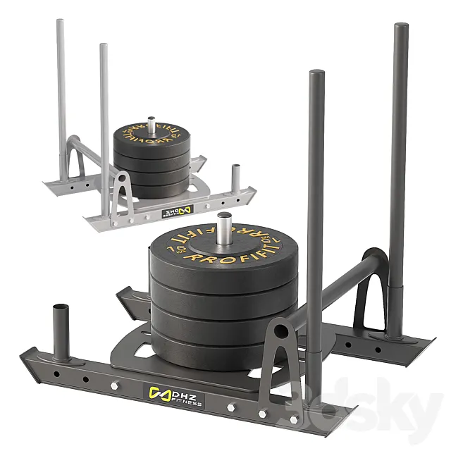 DHZ functional training sled 3ds Max