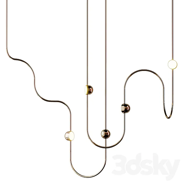 DIA CURVED 3 Pendant lamp Ovature Studios 3DSMax File