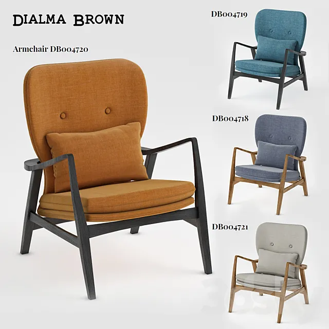 Dialma Brown Armchairs 3ds Max