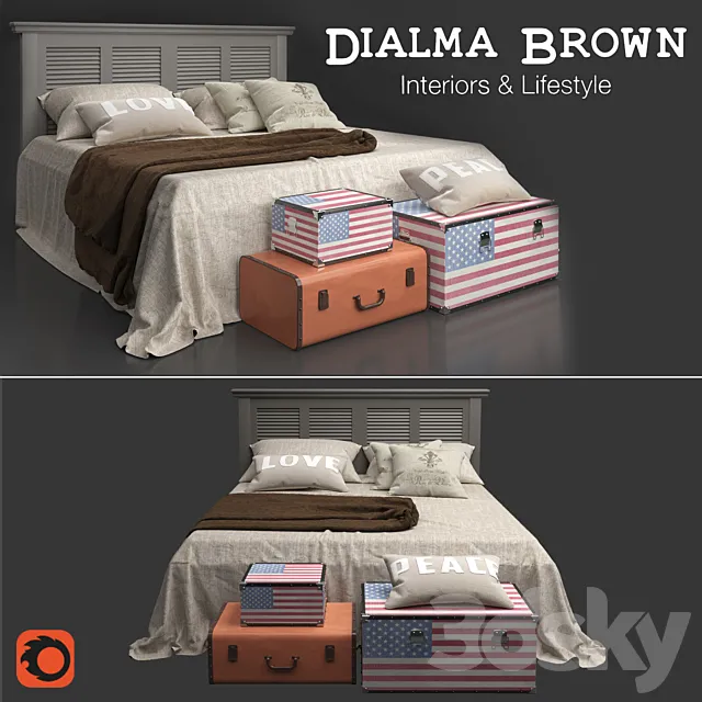 Dialma Brown | Bed DB003543 3DSMax File
