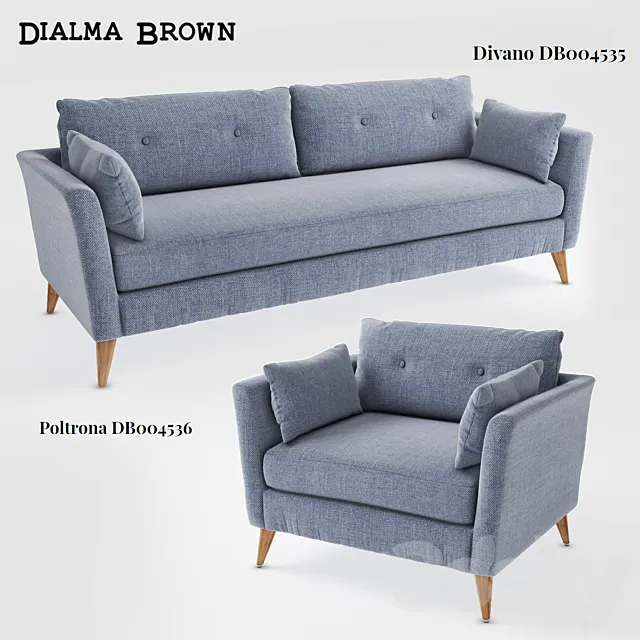 Dialma Brown Divano-db004535 Poltrona-db004536 3ds Max