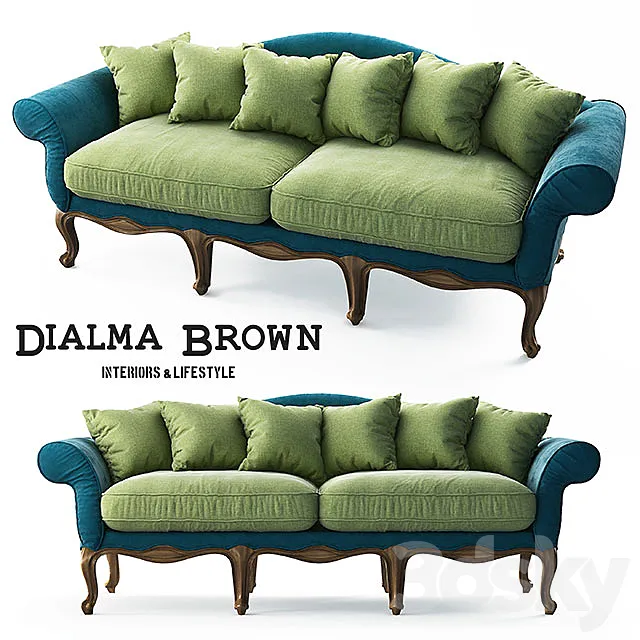 Dialma Brown Sofa DB005285 3ds Max