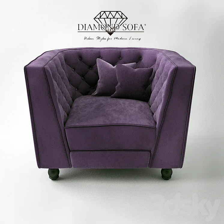 Diamond Chair Bellini Button \/ Diamond Sofa 3DS Max