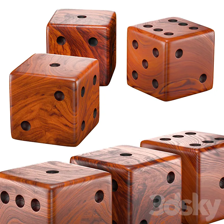 Dice side table 3DS Max