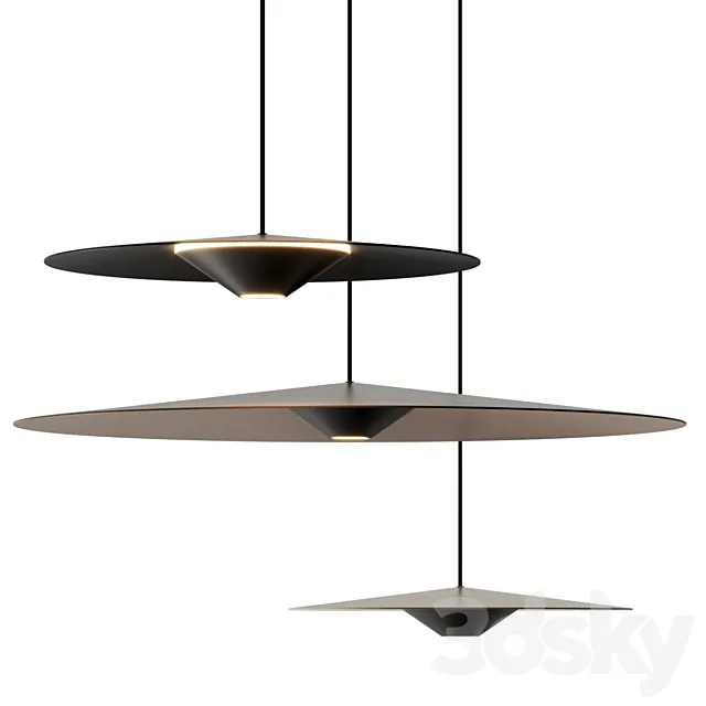 Diesel With Lodes UFO Pendant Lamps 3DS Max Model