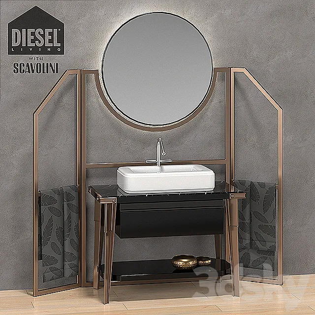 Diesel with Scavolini The Bathroom 3DS Max Model