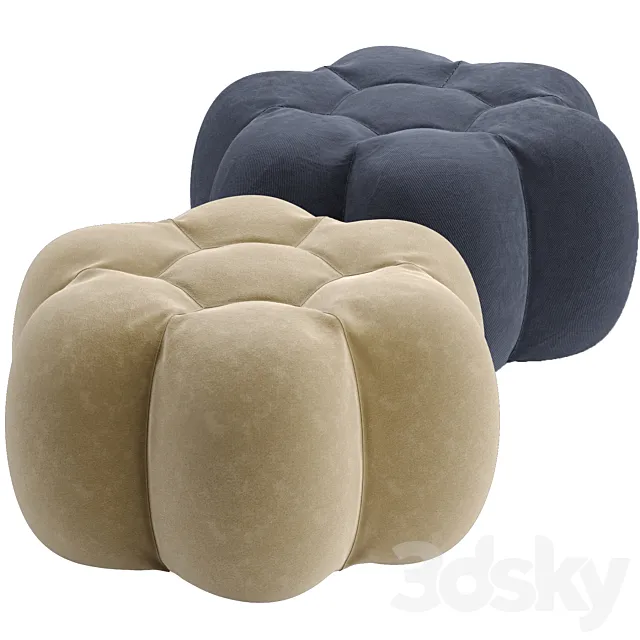 Diff color pouf 3ds Max