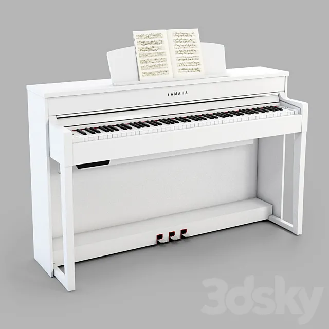 Digital piano YAMAHA Clavinova Cpl 535 3DS Max Model