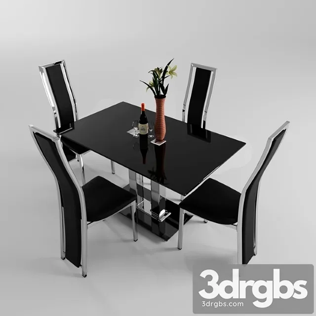 Diining table avrora & c-100 chair 2 3dsmax Download