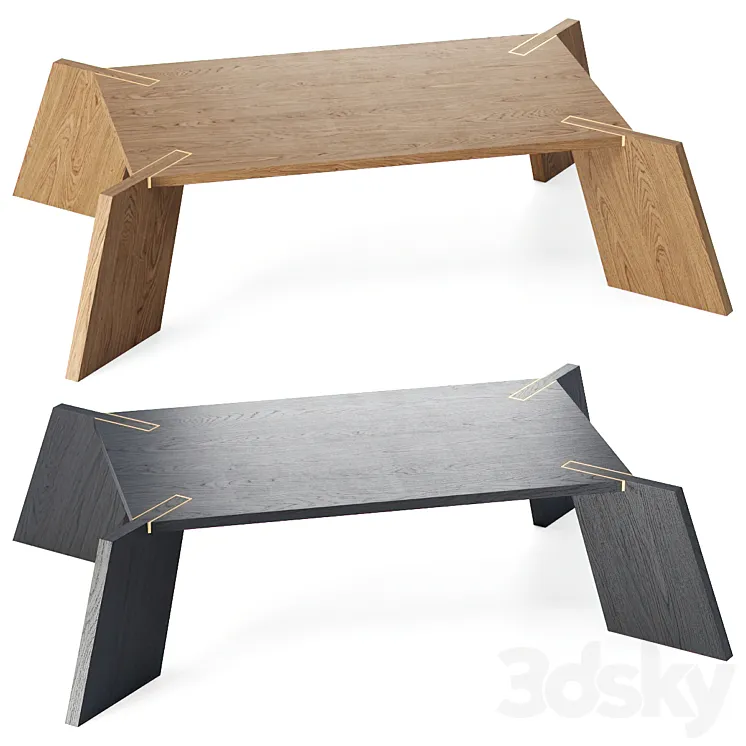 Dingo restaurant modern table \/ Wooden restaurant table 3DS Max Model
