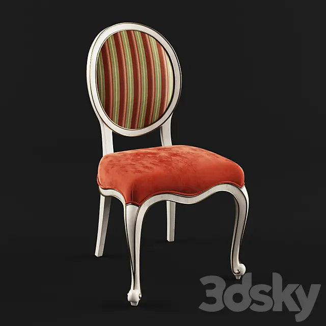 Dining chair in the style of Provence article PV-720E-2 3DSMax File