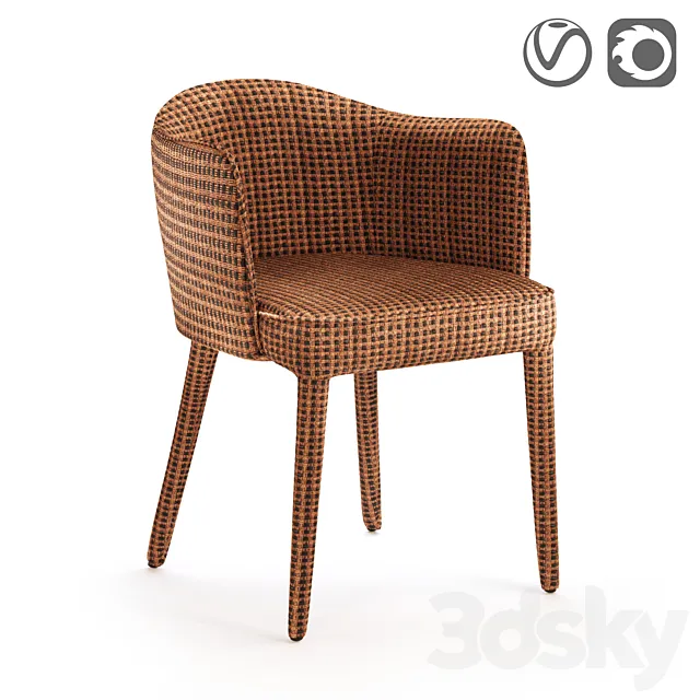 Dining chair Leos 3ds Max