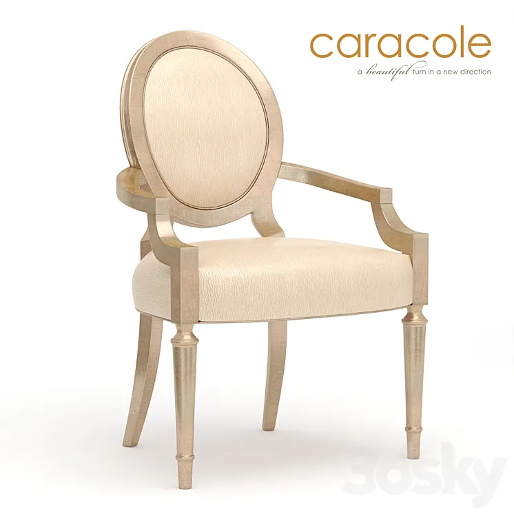 Dining chair May I Join You? Caracole with armrests 3DS Max