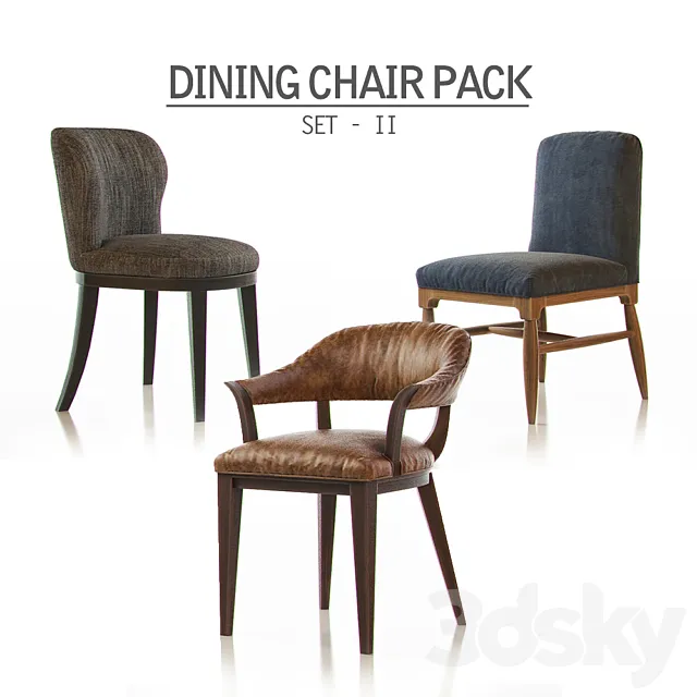 DINING CHAIR Pack – Set II 3DS Max Model