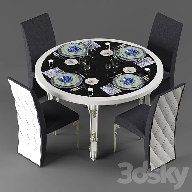 Dining Group 3DS Max Model