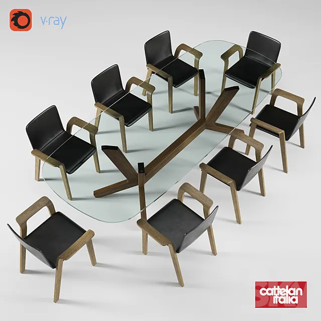 Dining group by Cattelan Italia 3ds Max