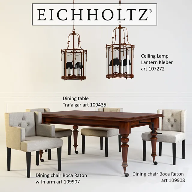 Dining Group Eichholtz 3DS Max Model