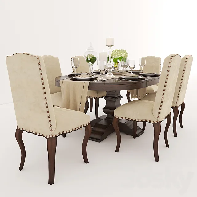 dining group from Pottery Barn 3ds Max