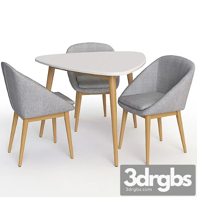 Dining group jimi la redoute. table + chair 2 3dsmax Download