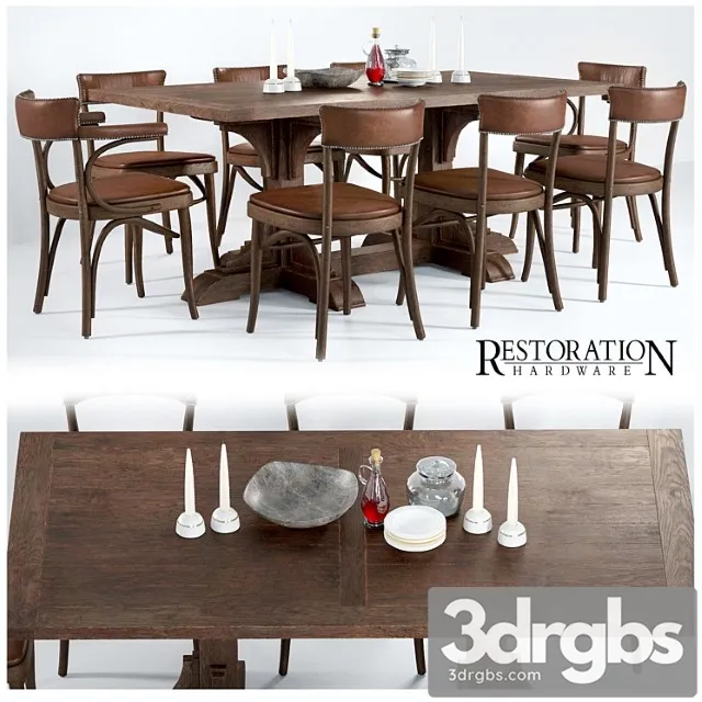 Dining group restoration hardware 2 3dsmax Download