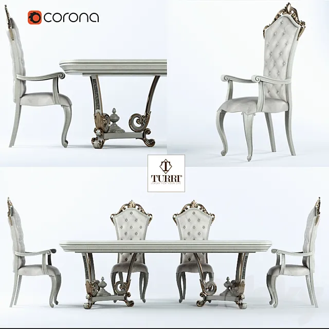 Dining Group Turri Baroque 3DSMax File