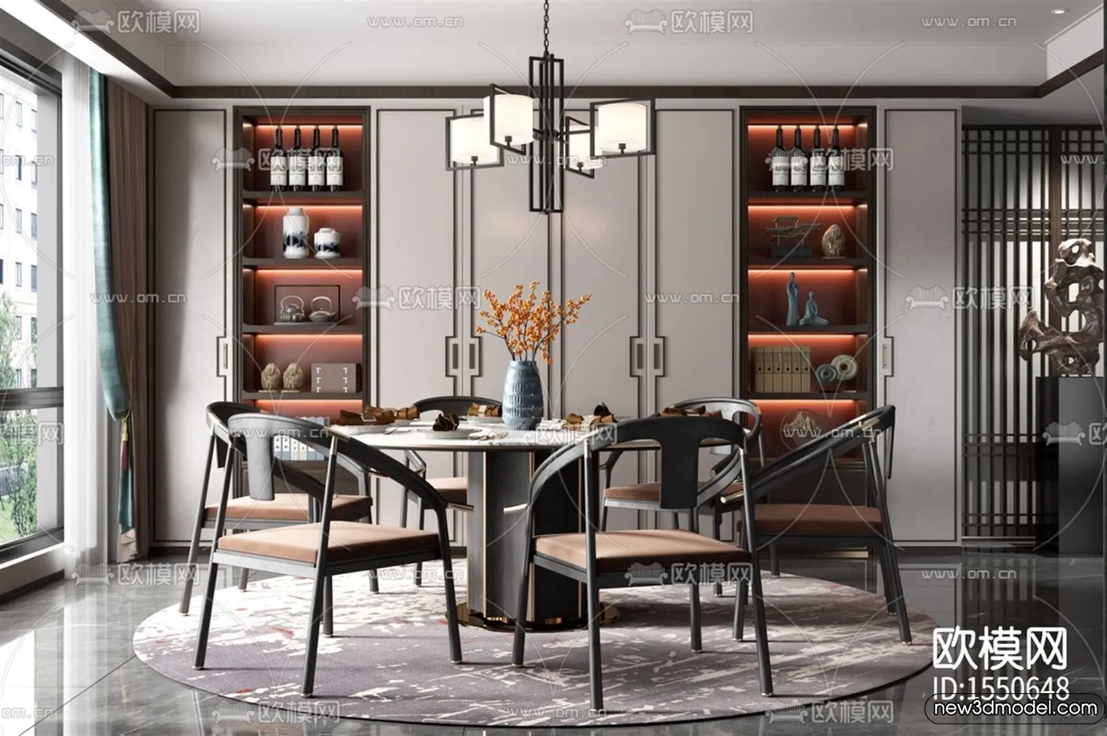 Dining Room – 3D Models – 3D Interior Scenes – 014