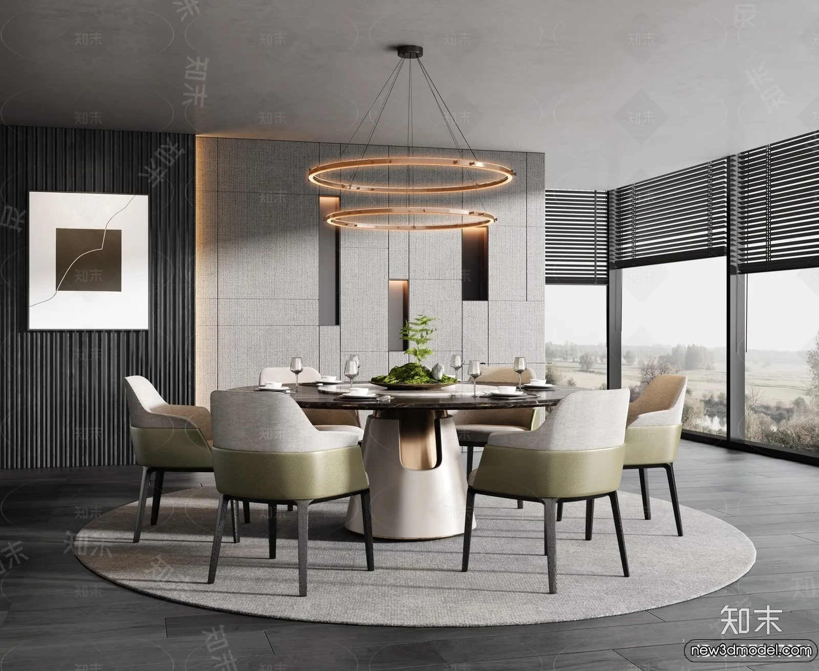 Dining Room – 3D Models – 3D Interior Scenes – 029