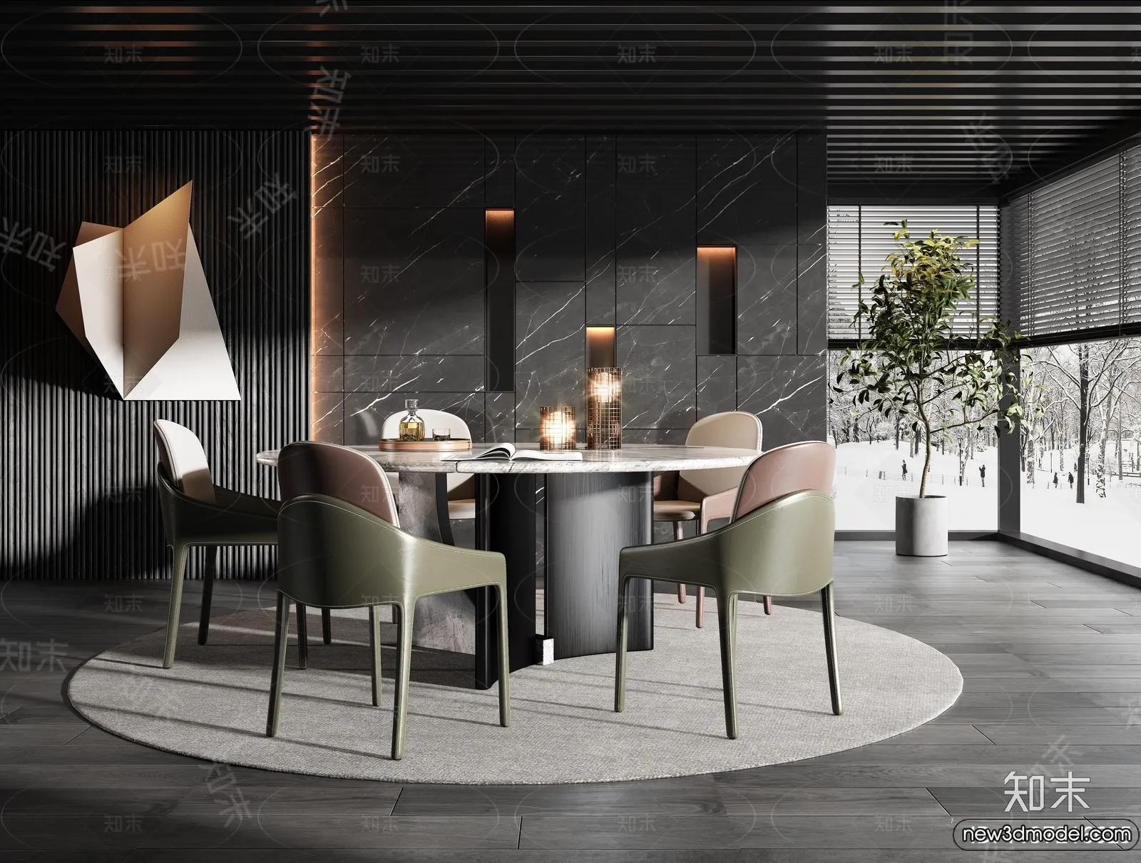 Dining Room – 3D Models – 3D Interior Scenes – 046