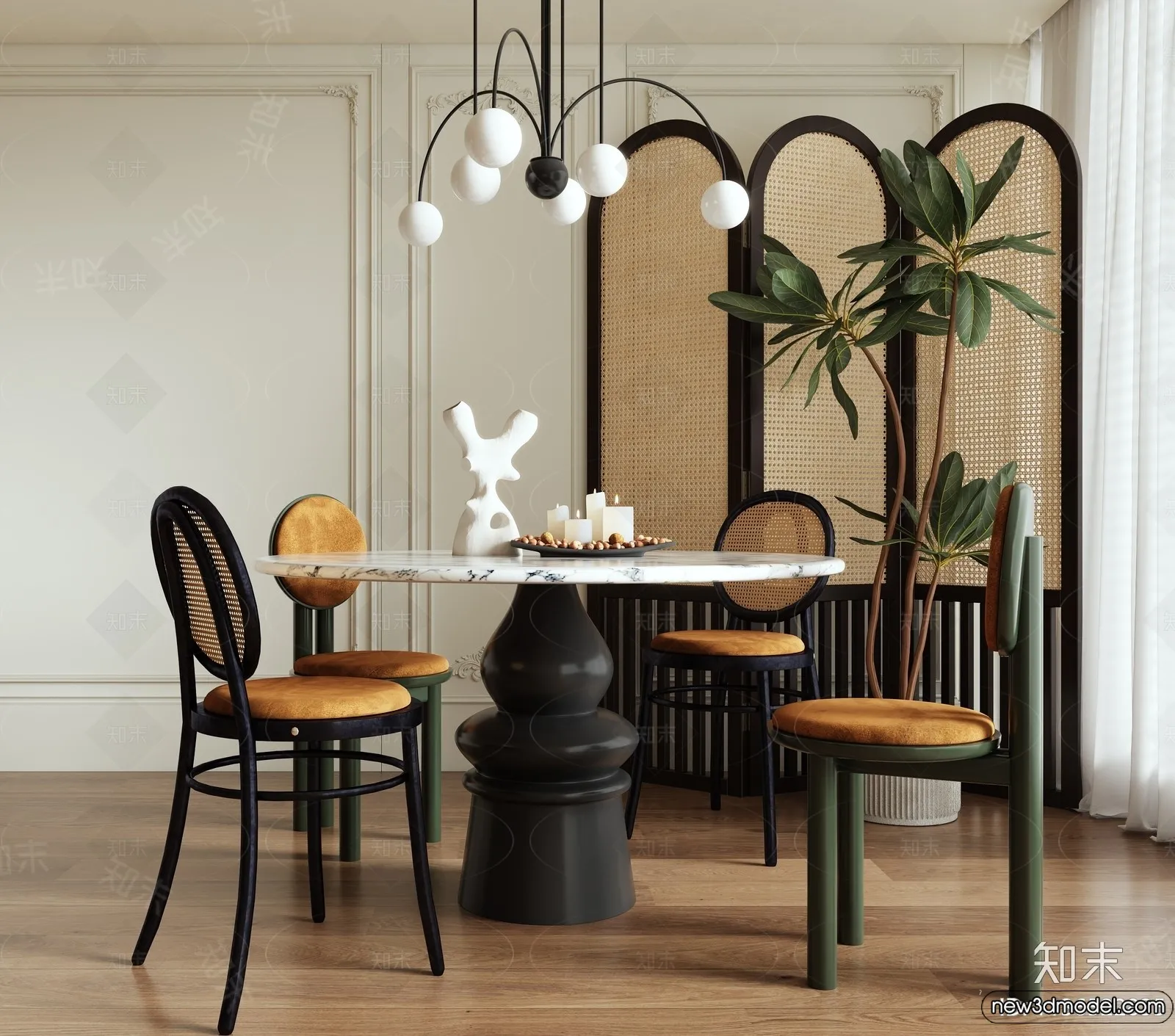 Dining Room – 3D Models – 3D Interior Scenes – 085