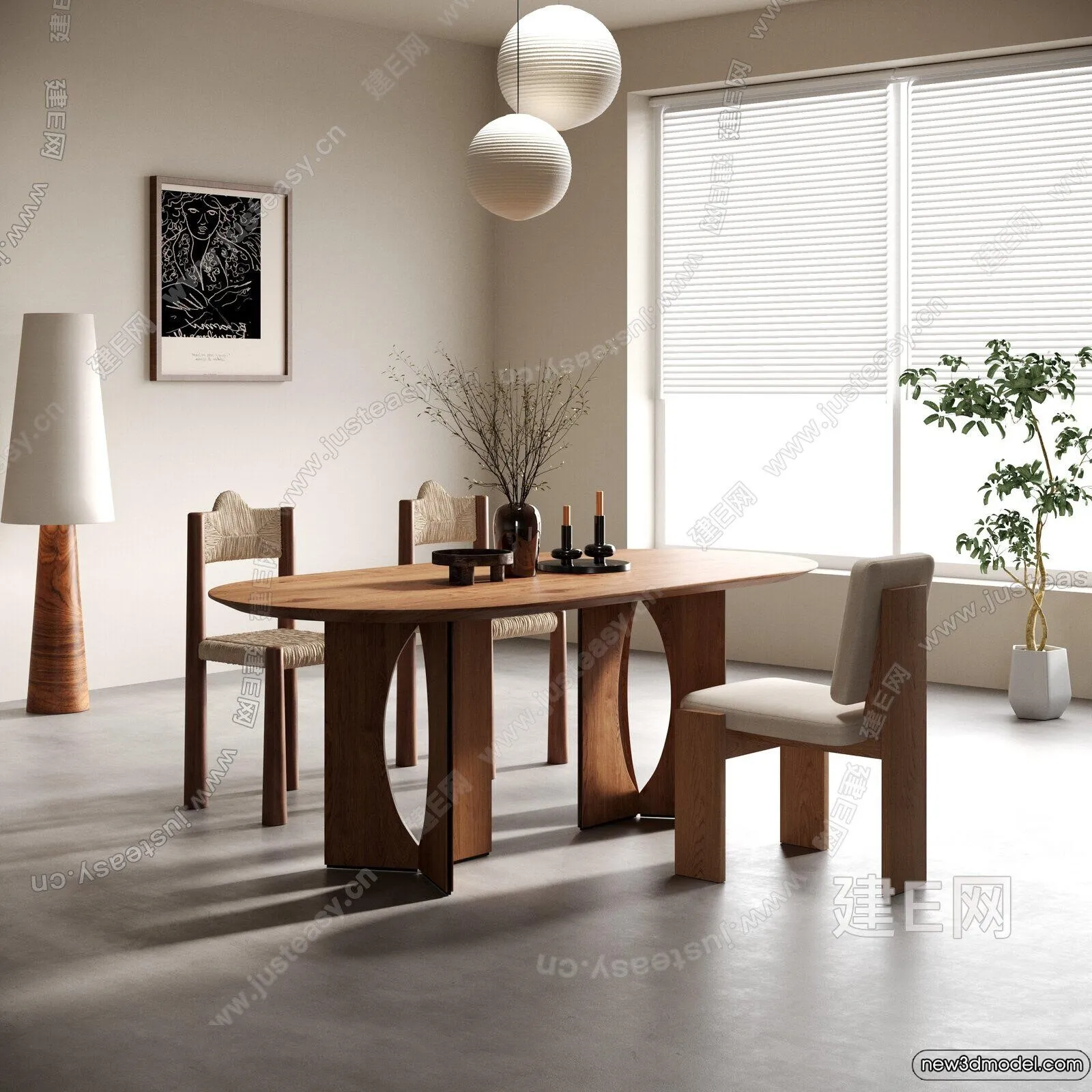 Dining Room – 3D Models – 3D Interior Scenes – 094