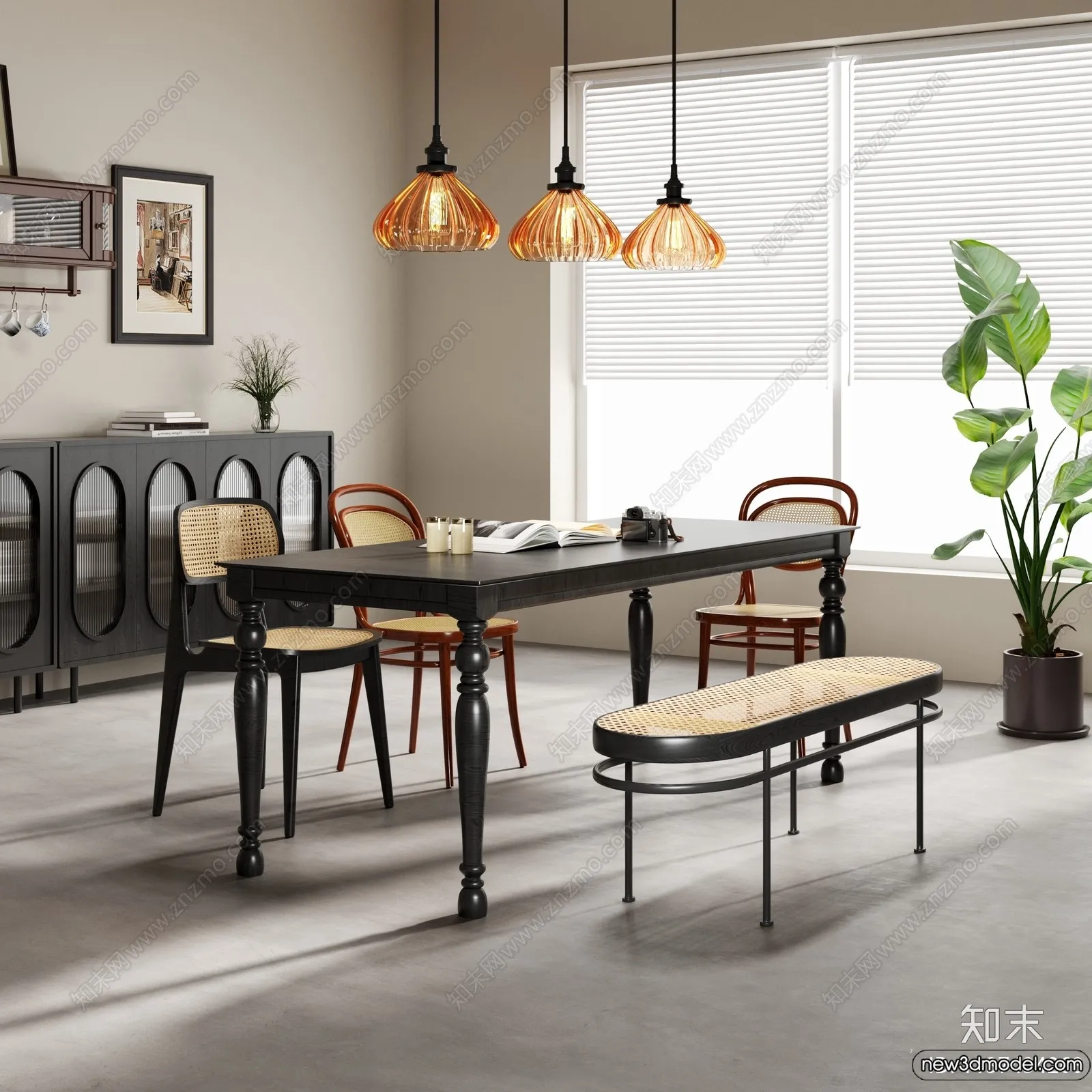 Dining Room – 3D Models – 3D Interior Scenes – 099