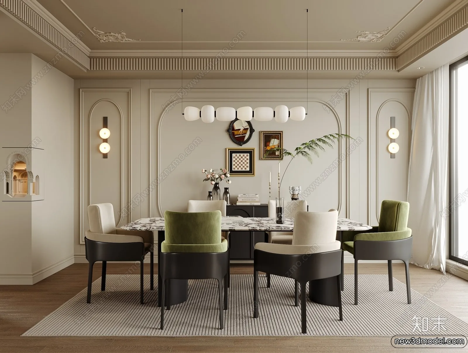 Dining Room – 3D Models – 3D Interior Scenes – 132