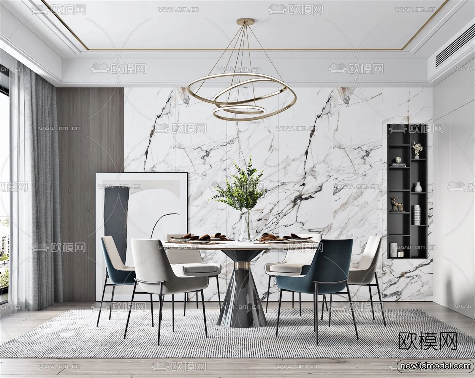 Dining Room – 3D Models – 3D Interior Scenes – 136