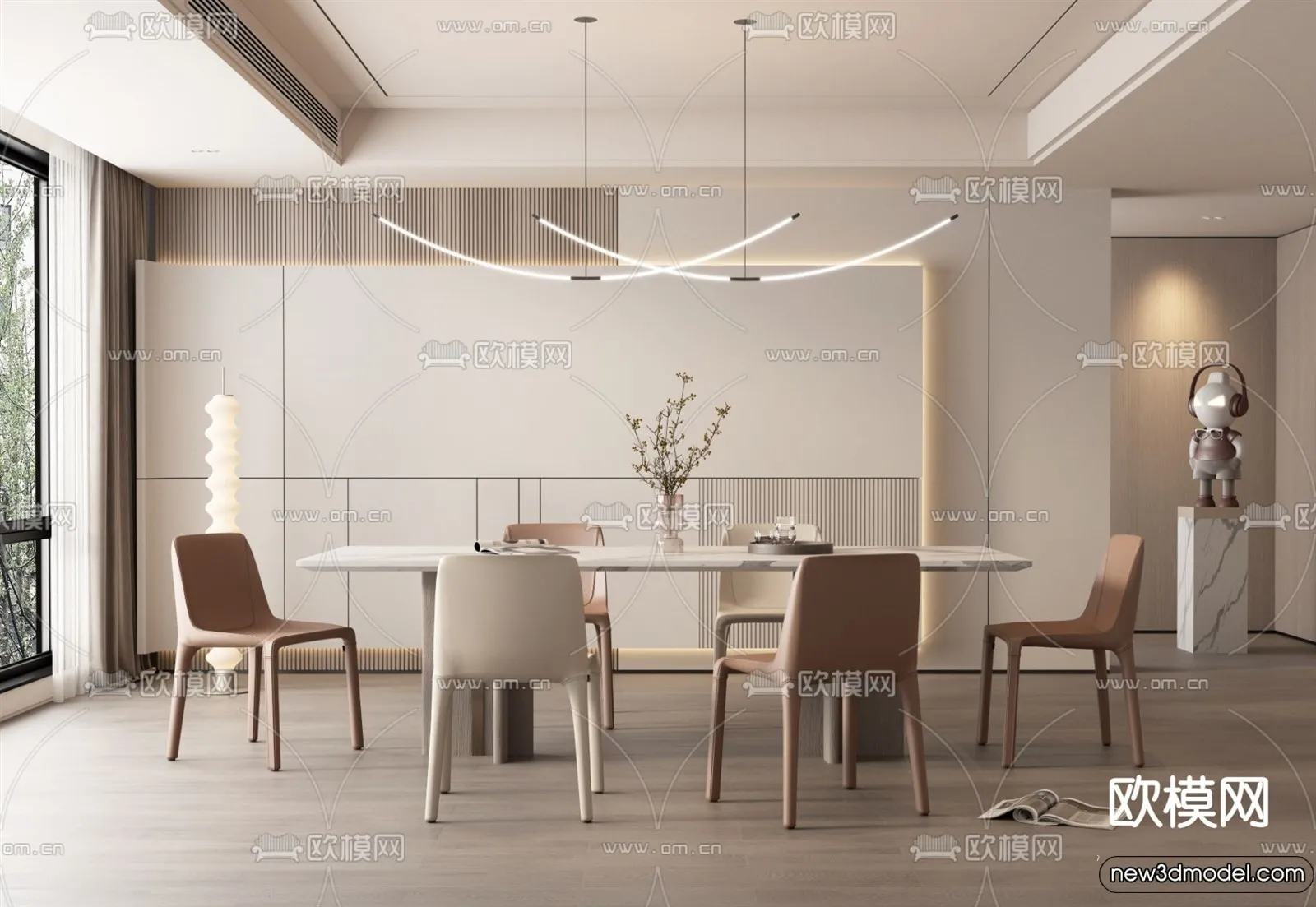 Dining Room – 3D Models – 3D Interior Scenes – 142