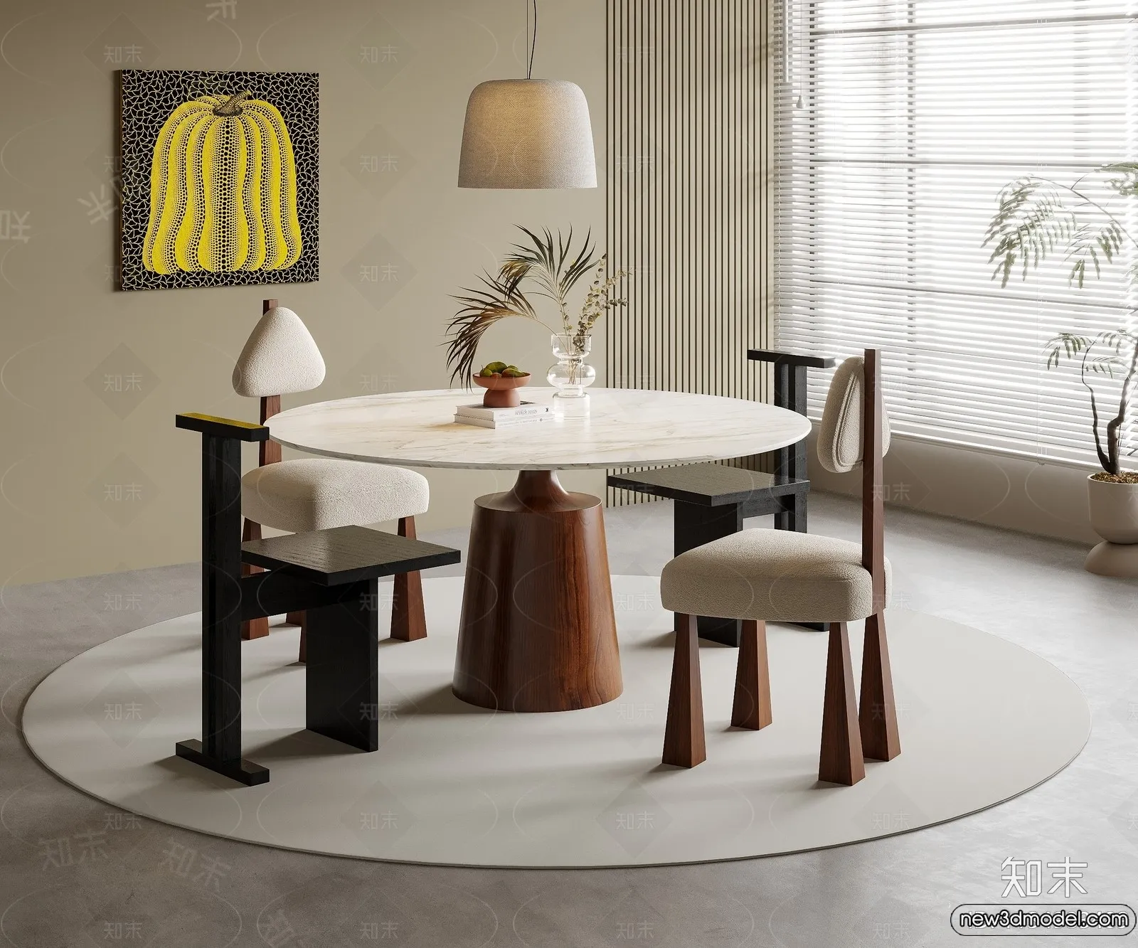 Dining Room – 3D Models – 3D Interior Scenes – 190