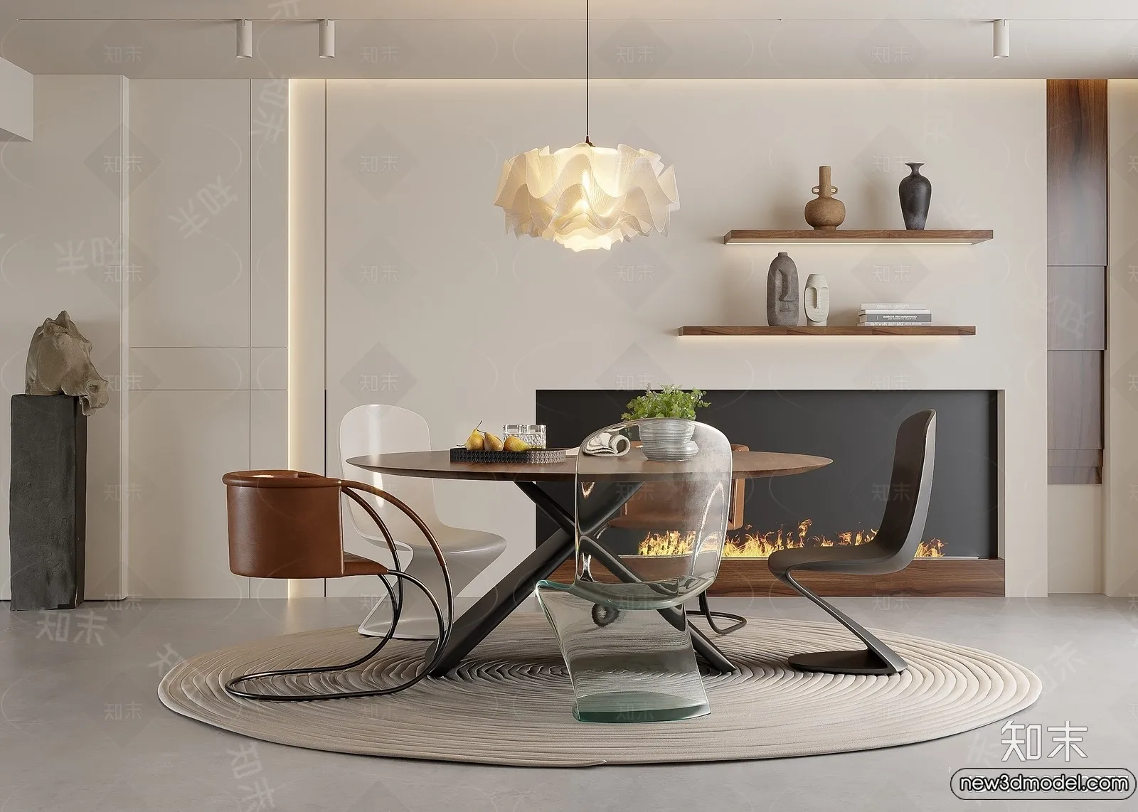 Dining Room – 3D Models – 3D Interior Scenes – 235