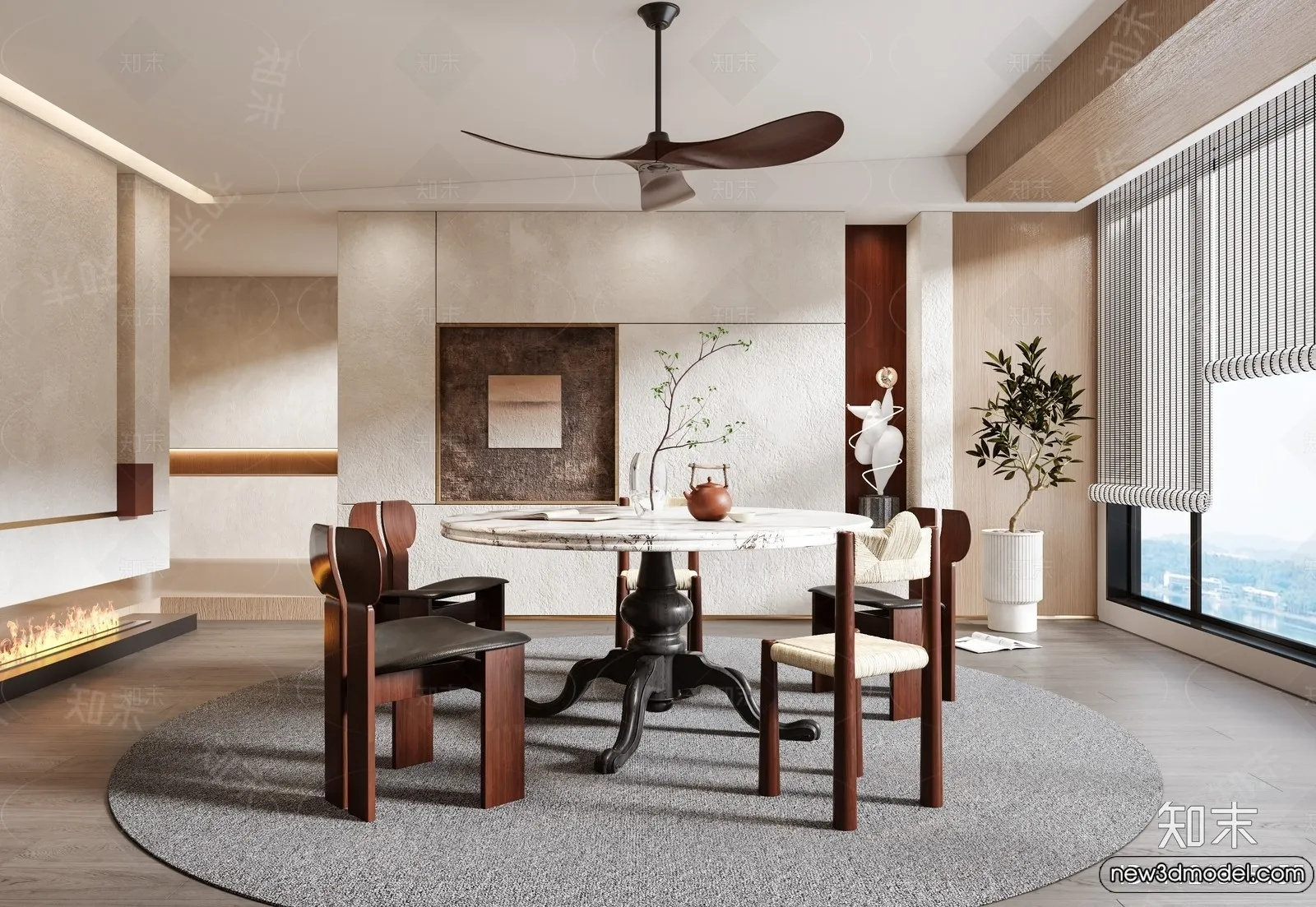 Dining Room – 3D Models – 3D Interior Scenes – 256