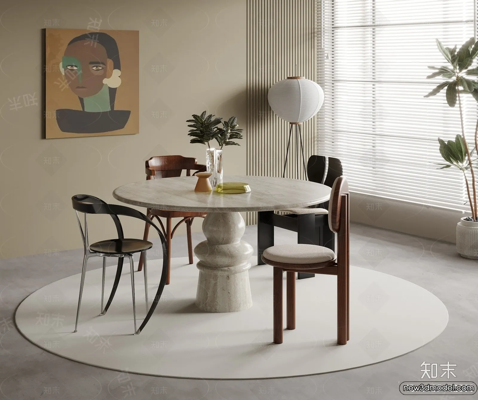 Dining Room – 3D Models – 3D Interior Scenes – 280