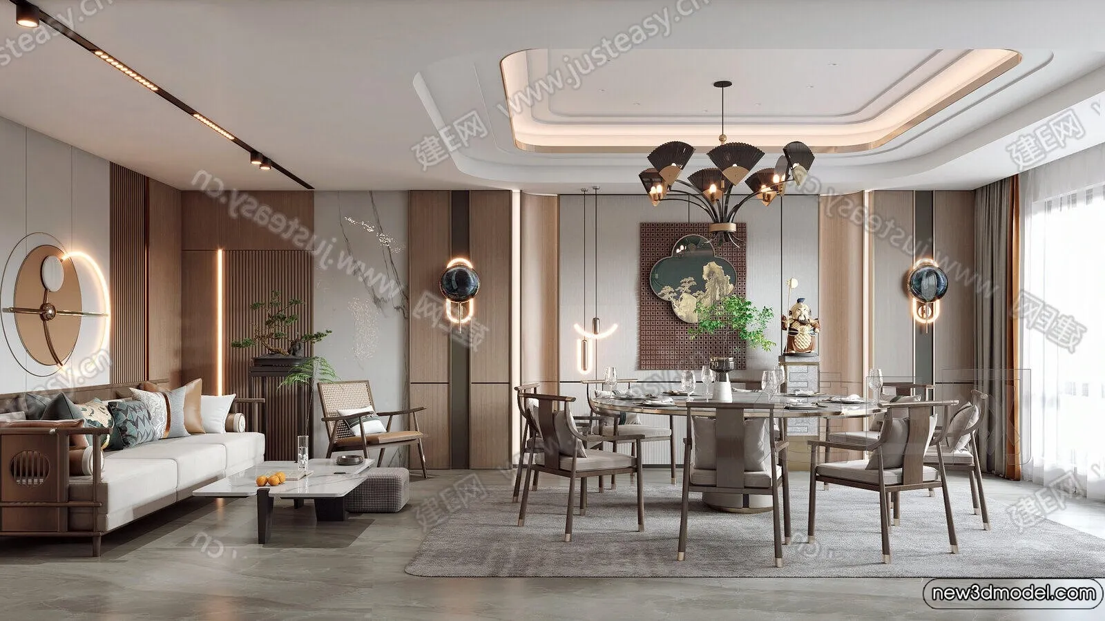 Dining Room – 3D Models – 3D Interior Scenes – 298