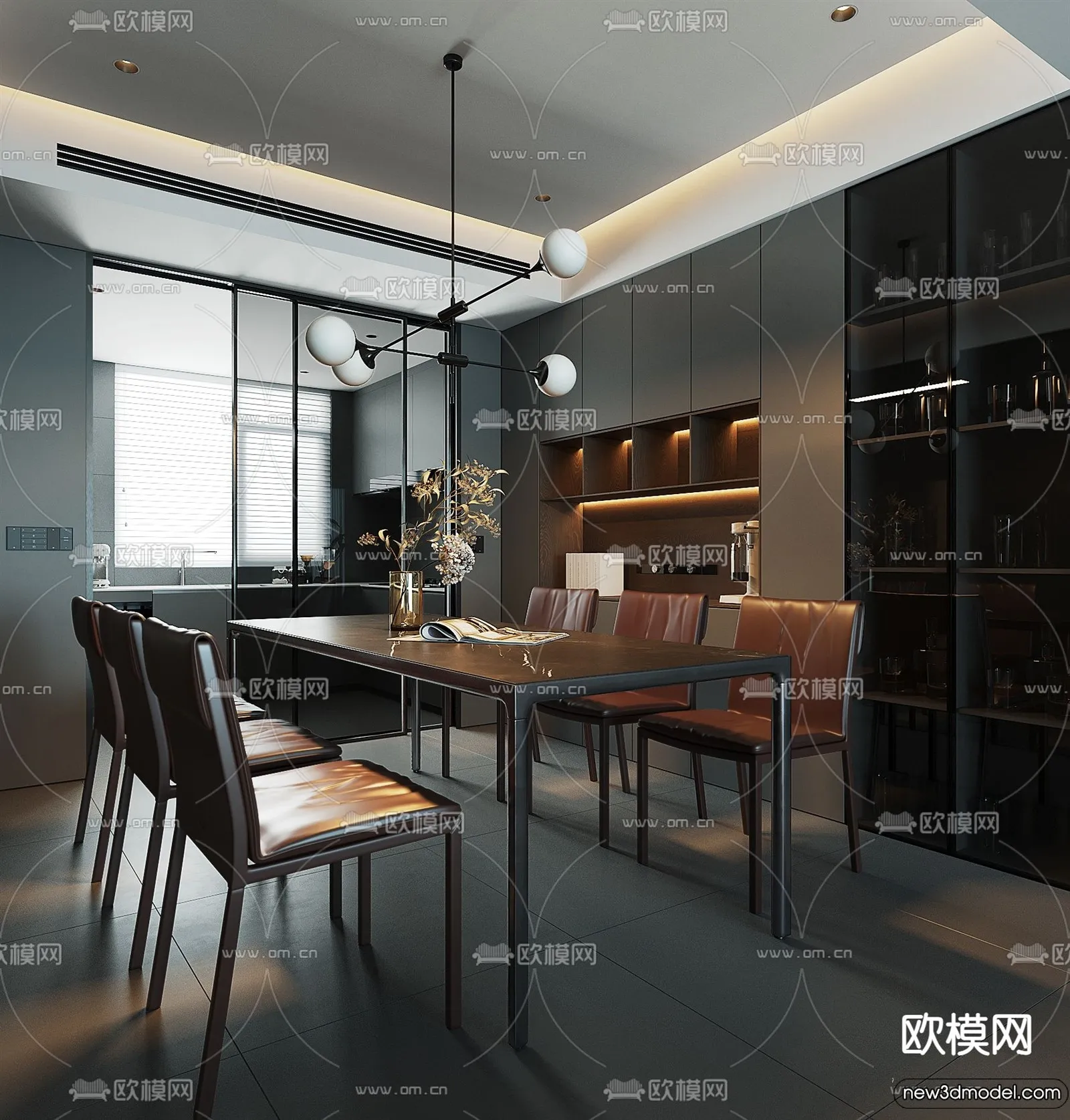 Dining Room – 3D Models – 3D Interior Scenes – 304