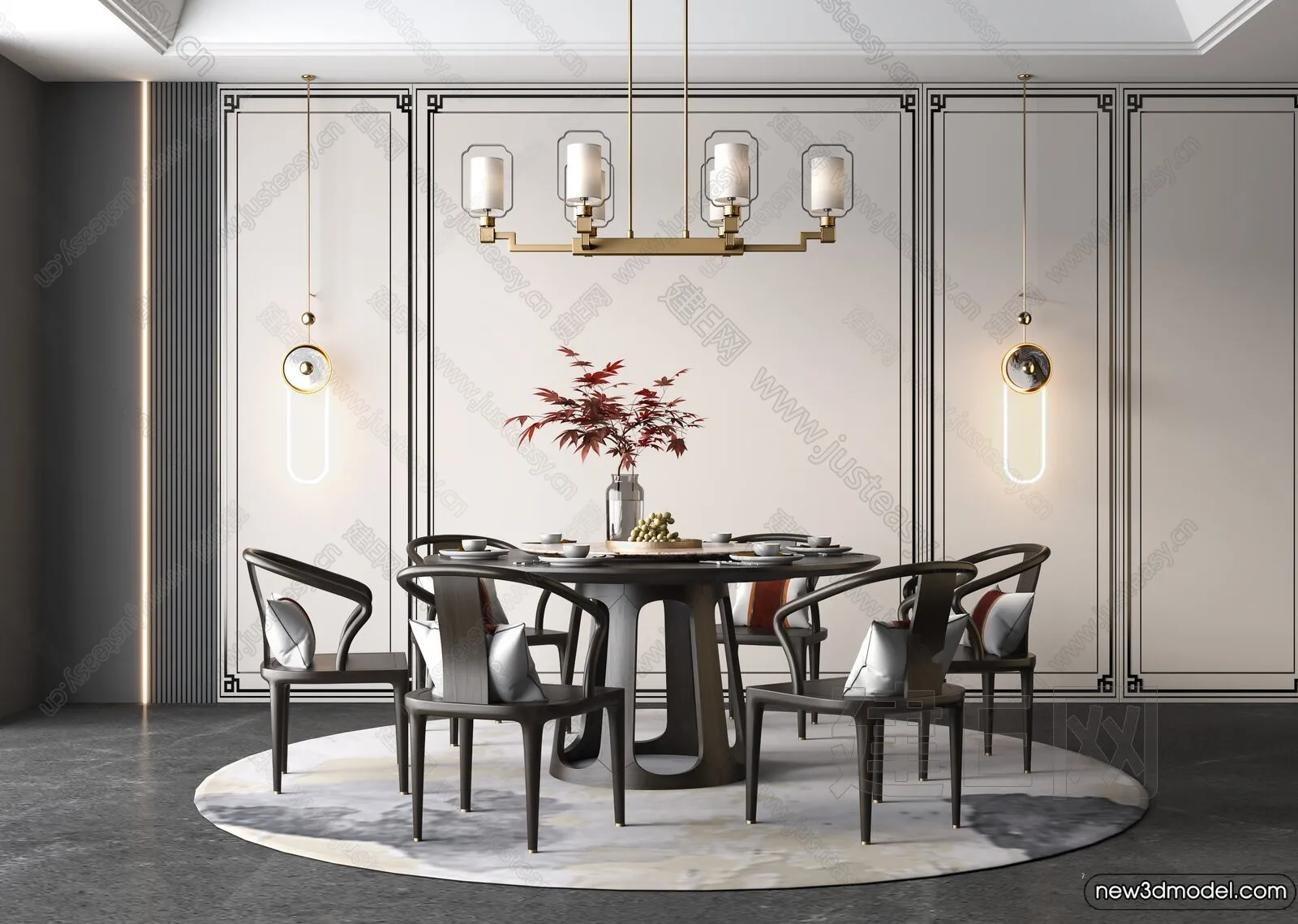 Dining Room – 3D Models – 3D Interior Scenes – 305