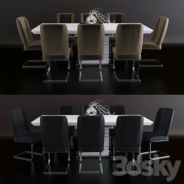 dining room furniture 3DSMax File