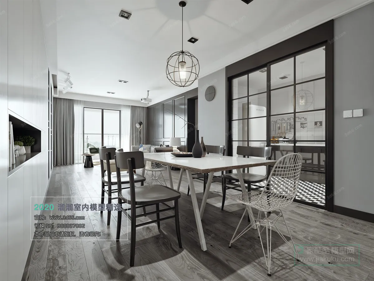 DINING ROOM – MODERN STYLE – 3D MODELS – VRAY – 014