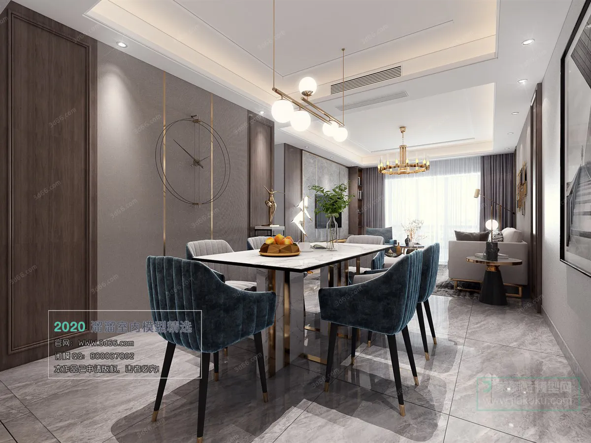 DINING ROOM – MODERN STYLE – 3D MODELS – VRAY – 017