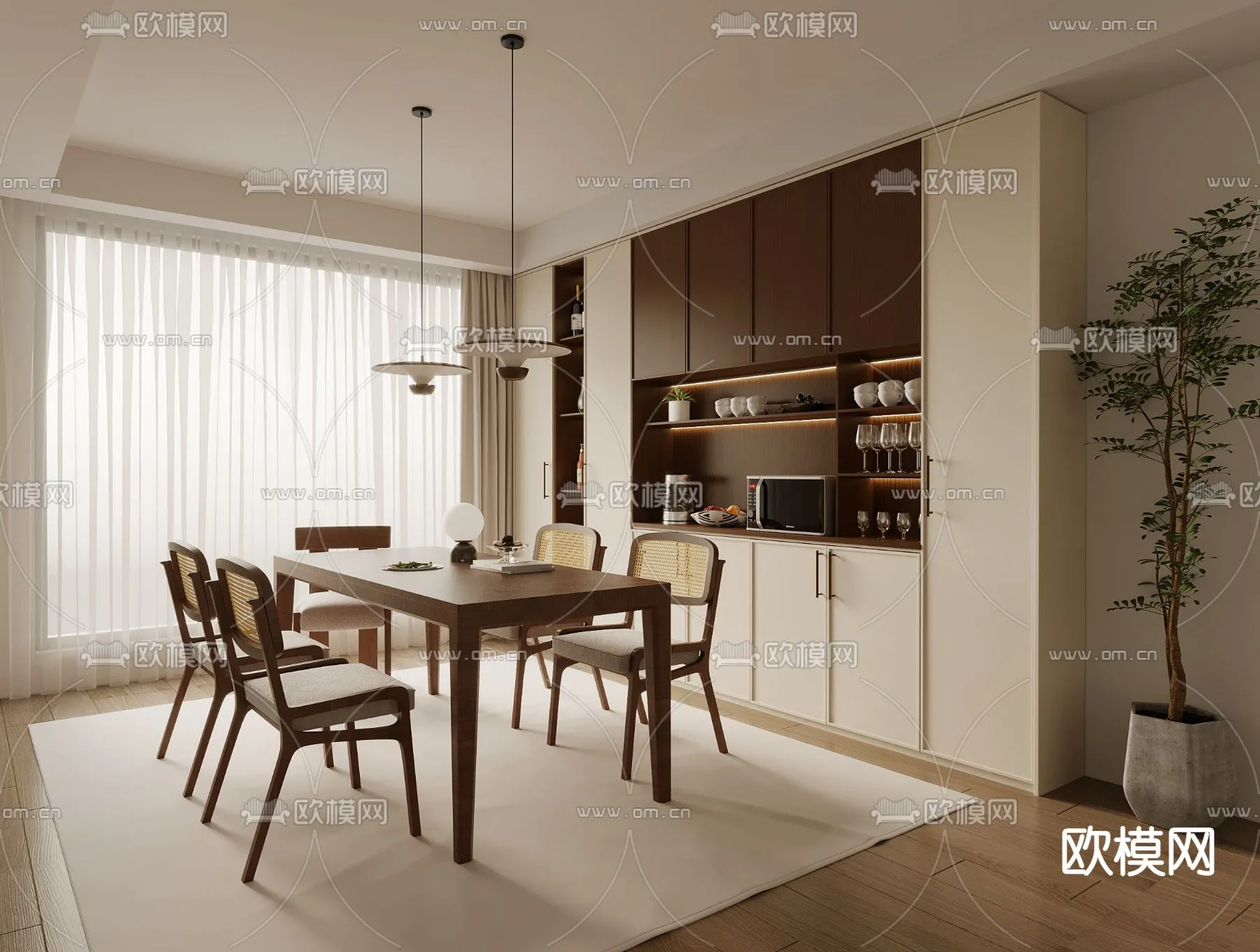 DINING ROOM SETS – VRAY / CORONA – 3D MODEL – 1413