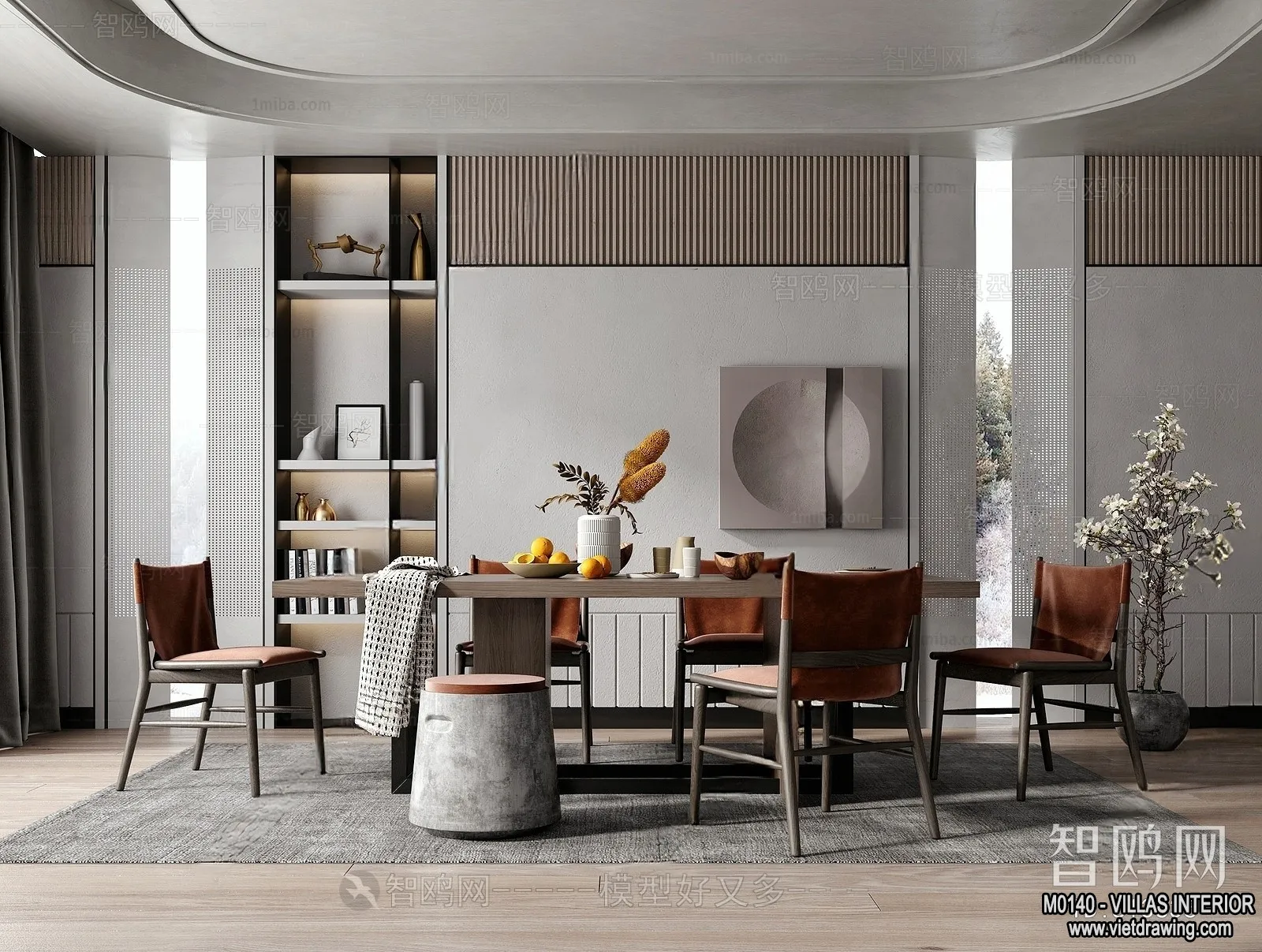 Dining Room – Villas 3D Interior Scene – 3D Models – 158