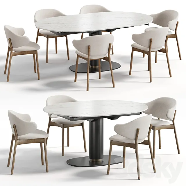Dining Set 002 3ds Max
