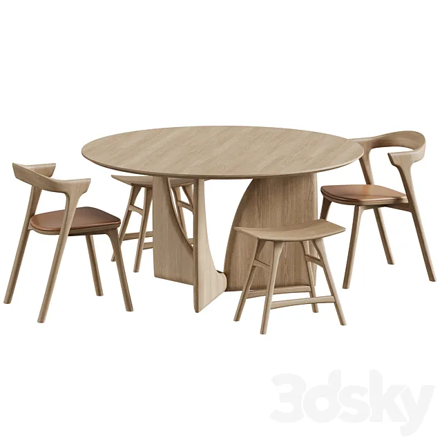 Dining Set 002 3dsMax Model