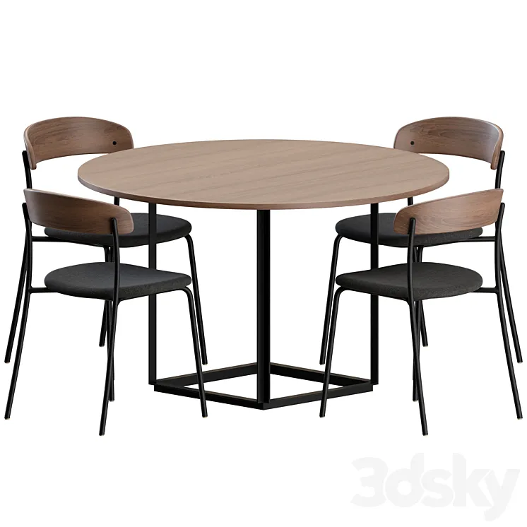 Dining Set 02 by New Works 3DS Max